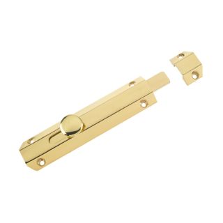 Architectural Surface Bolt 6 Polished Brass