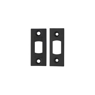 Zoo H/Duty Deadbolt Face Plate & Strike Powder Coated Black