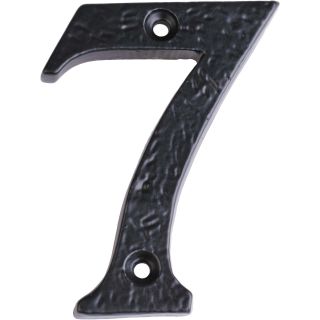 Black Antique Numeral no 7