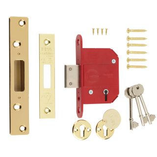  Era Fortress Deadlock 2 1/2 Brass (3 Keyed)