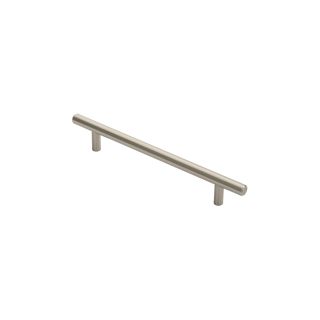 T- Bar Pull Handle 160mm C/C   220mm overall Satin Nickel