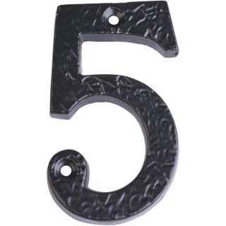 Black Antique Numeral no 5