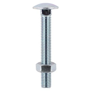 M10 X 260 CUP SQ HEX COACH     BOLT WITH NUT (10) 10260CB