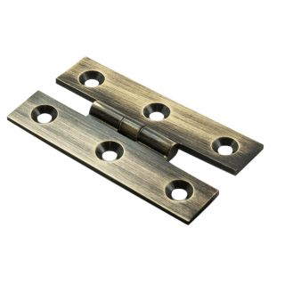 FTD H PATTERN CABINET HINGE  63 x 38 x 2mm ANTIQUE BRASS
