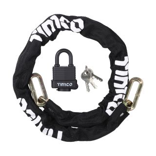 1mtr Security Chain with 40mm  Weatherproof Padlock