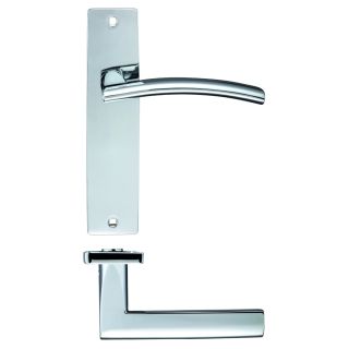 Amalfi Lever on latch Backplate Polished Chrome