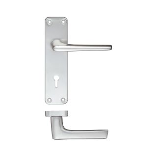 Zoo Contract Aluminium Lever on Lock Backplate 155mm x 41mm