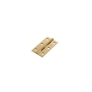 76mm x 40mm x 1.5mm Satin Brass Solid Drawn Butt hinge
