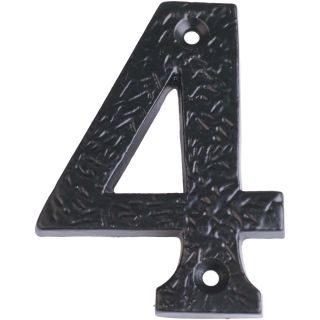 Black Antique Numeral no 4 