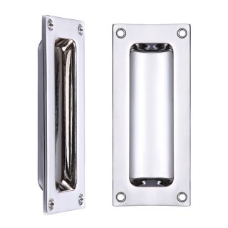Flush Pull Polished Chrome 102mm x 45mm x 13mm Depth