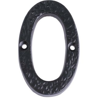 Black Antique Numeral no 0