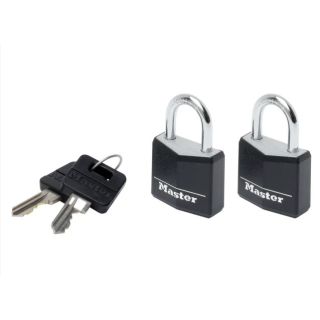 MASTERLOCK 30mm BLACK VINYL    PADLOCK TWIN PK MLK9130TBLK
