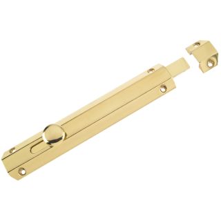 Architectural Surface Bolt 8  Polished Brass