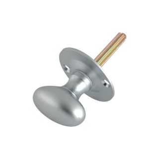 Oval Thumb Turn for Security Rack Bolts - Satin Chrome