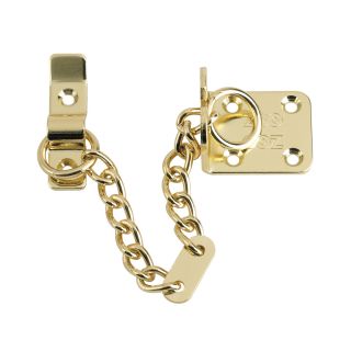 Heavy Duty Door Chain Polished Brass