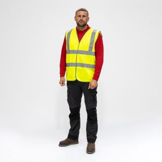 SCAN HI-VIS WAISTCOAT YELLOW   XL      (SCAWWHVWXL)