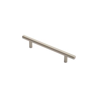 T- Bar Pull Handle 128mm C/C   188mm overall Satin Nickel
