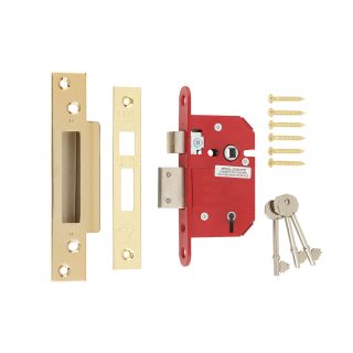  Era Fortress Sashlock 2 1/2 Brass (3 Keyed)