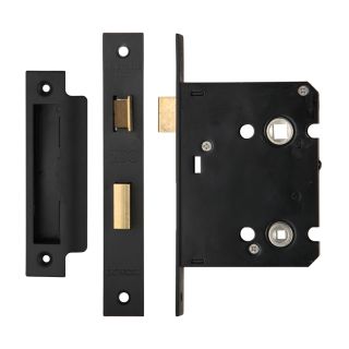  Bathroom Lock 3 Powder coat Black