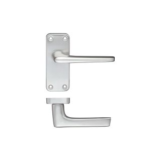 Contract Aluminium Lever on Latch Backplate 102mm x 41mm
