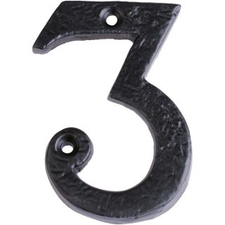 Black Antique Numeral no 3