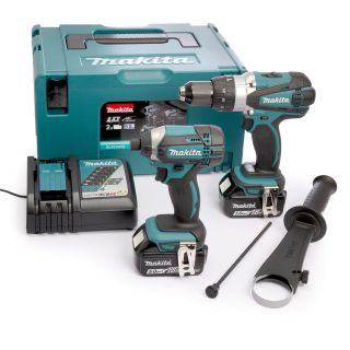 Makita 18v Li-ion Combi & Impact Twin Pack 2 x 5ah Batts