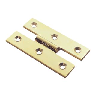 FTD H PATTERN CABINET HINGE 63 x 38 x 2mm POLISHED BRASS