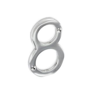 75mm Chrome Numeral no 8