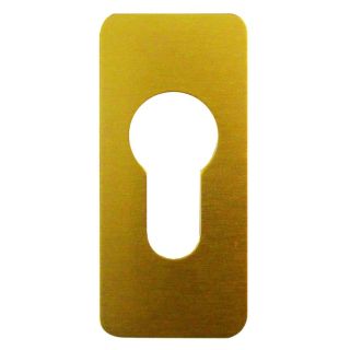 Souber Gold Self Adhesive Euro Escutcheon 66mm x 30mm