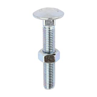M12 X  75mm CUP SQ HEX COACH   BOLT WITH NUT (25) 1275CB