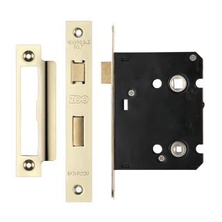  Bathroom Lock 3 Brass