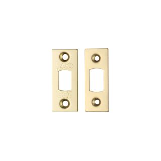 Zoo H/Duty Deadbolt Face Plate & Strike PVD Brass